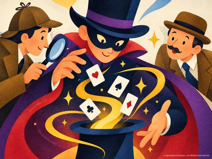 Promotional image for Holmes & Watson: The Curious Case of the Masked Magician
