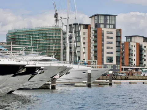 Ipswich Docks with University Building under construction