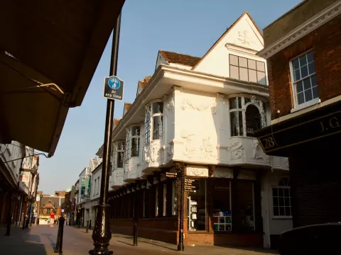 The Ancient House Ipswich, looking down towards Upper brook street