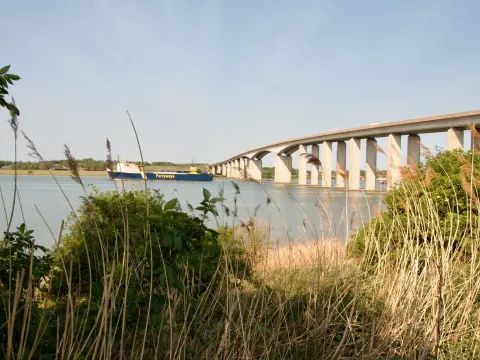 Ship on the Orwell, just past the Orwell Bridge